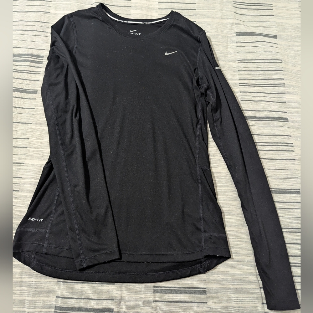 Nike Women's Black Long Sleeve Dri Fit Top
